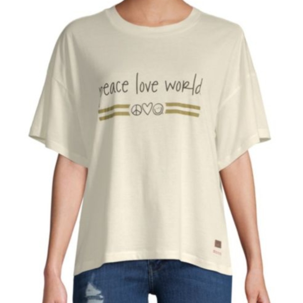 Peace Love World Kenny Dropped Shoulder Top